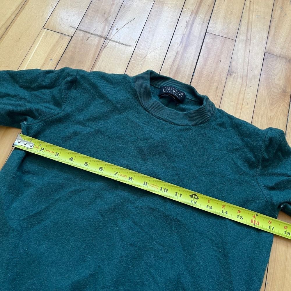 Maglificio Bartolini Merino Wool Crew Neck Sweater Green Made in Italy M/M